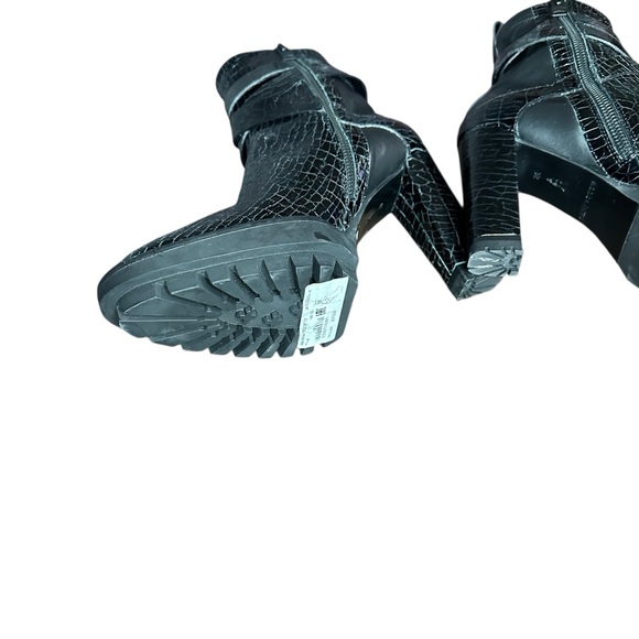 All Saints Havana Crocodile Leather Boots Size 8 - Picture 12 of 13